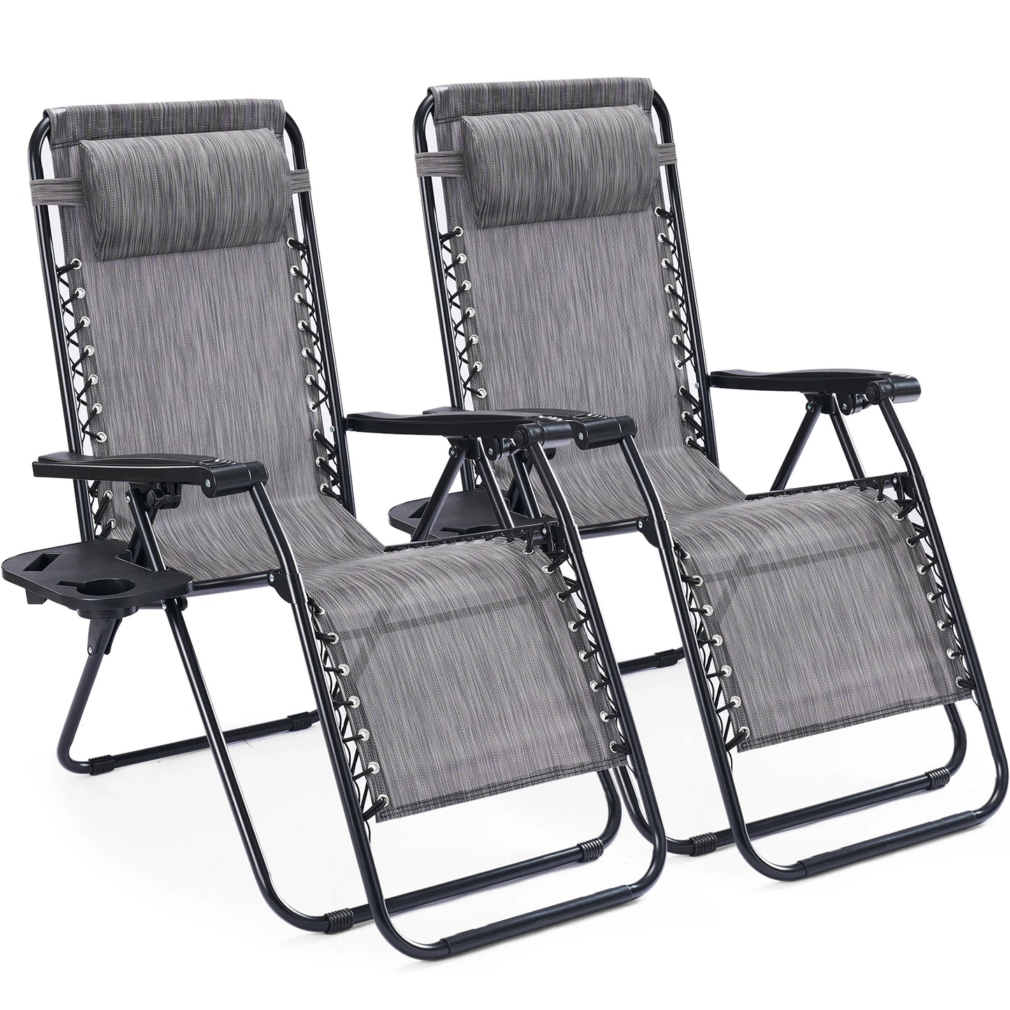 JHK Portable Zero Gravity Recliner Chairs With Cup Holders