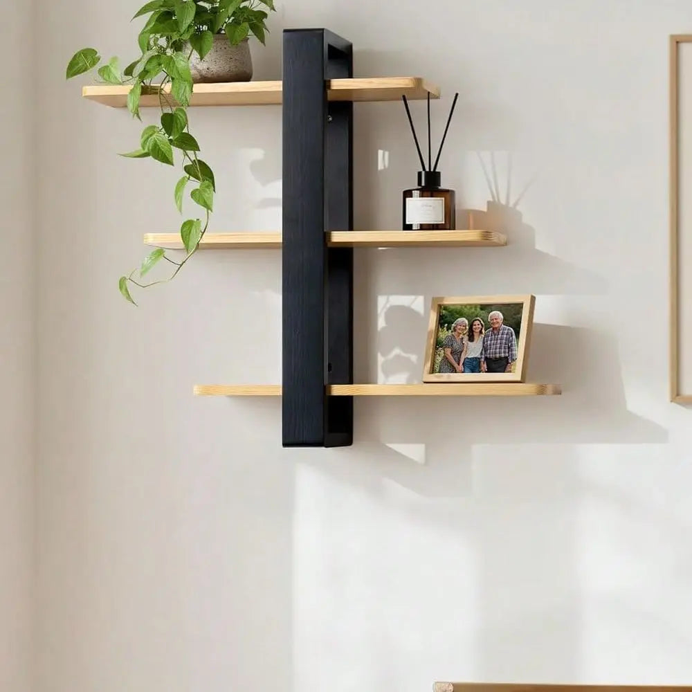 Einzigar Modern Pine Wood Wall Mounted Floating Shelves by S And B Enterprise