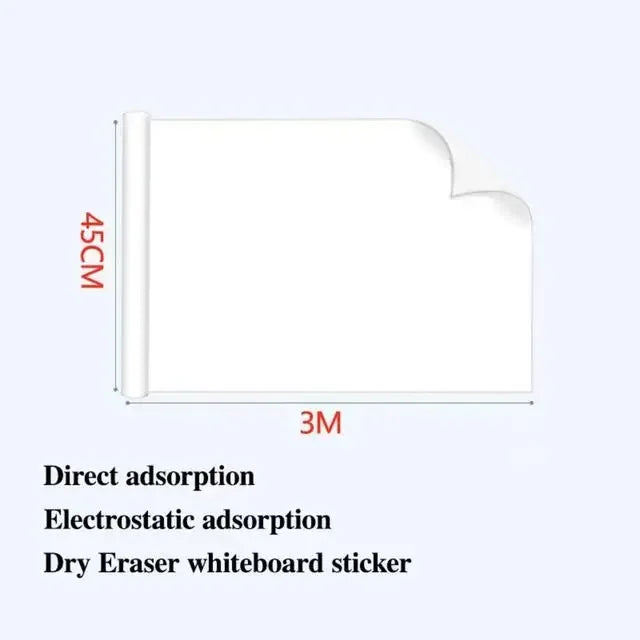 Static Whiteboard Sticker For Home Office Classroom Reusable Surface by S And B Enterprise