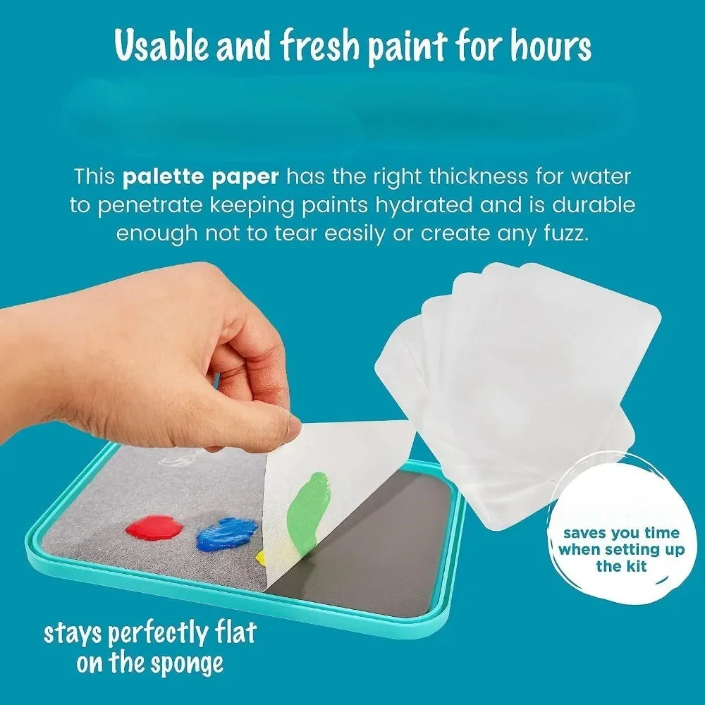 Wet Palette Miniature Painting Kit With Papers And Sponges