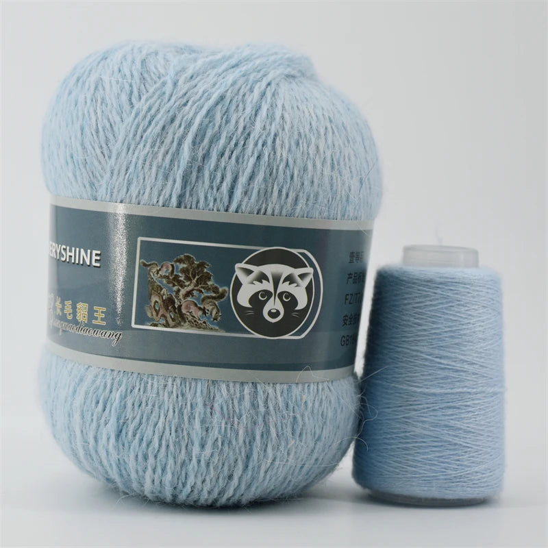 Mink Fur Yarn for Yarns for Knitting and Crochet 2-Ply Lace T Shirt Yarn for Hand Knitting Needlework 1 Skein 340 M 50+20g by S And B Enterprise