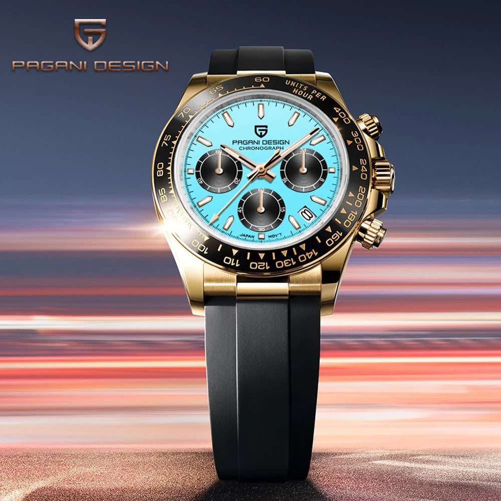 PAGANI DESIGN Mens Chronograph Quartz Watch Waterproof Wristwatch by S And B Enterprise