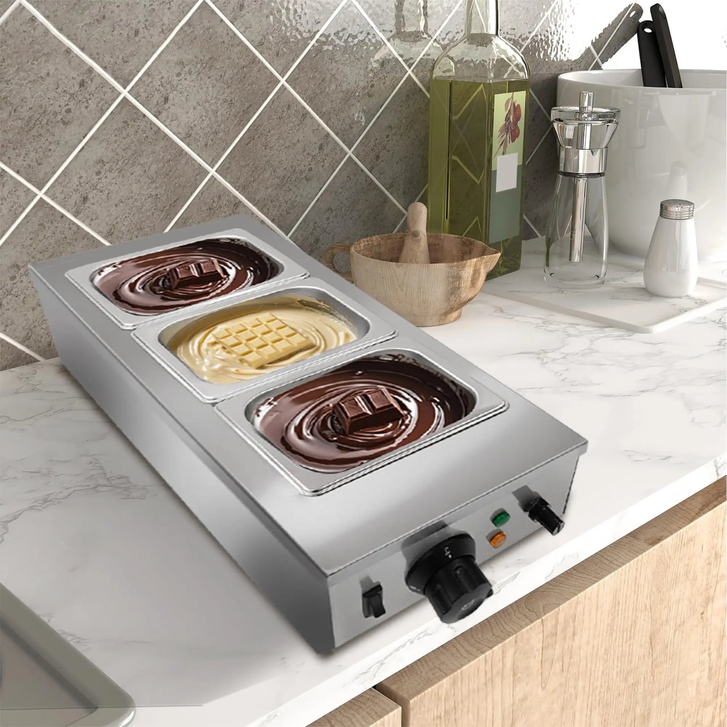 HiMISS Chocolate Melting Pot Tempering Machine With Temperature Control Lid