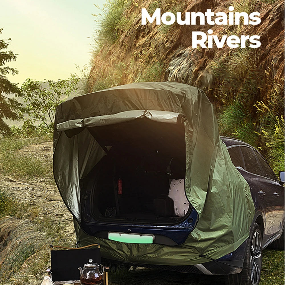 Outdoor Car Rear Tent With Canopy Rainproof For Picnics by S And B Enterprise