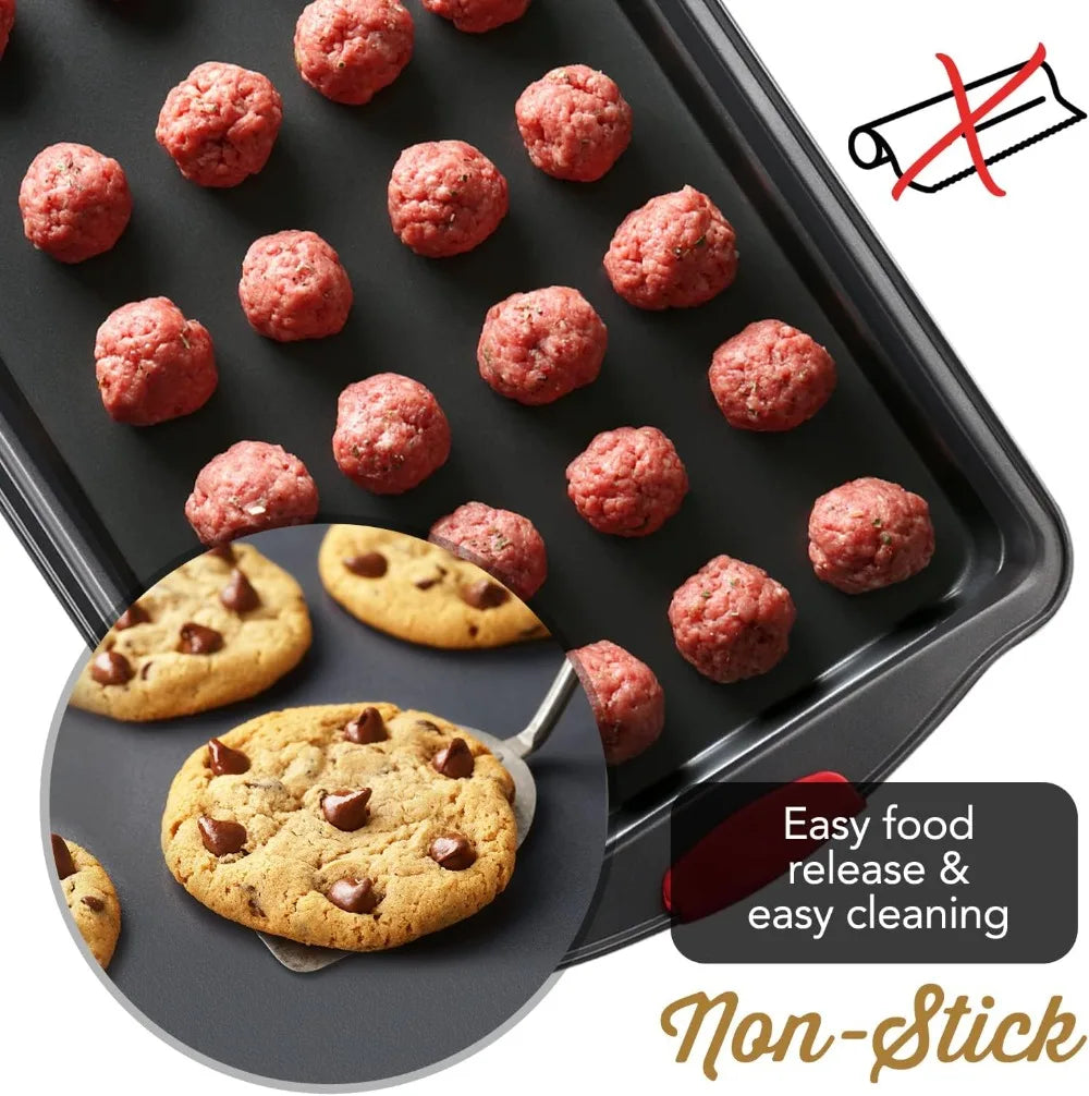 39-Piece Nonstick Baking Set, Carbon Steel, BPA-Free, Oven Safe to 450°F, Includes Muffin Pan, Cake Pan & Utensils by S And B Enterprise