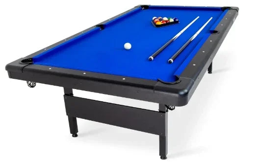 Portable Pool Table With Balls, Cues, Chalk And Brush