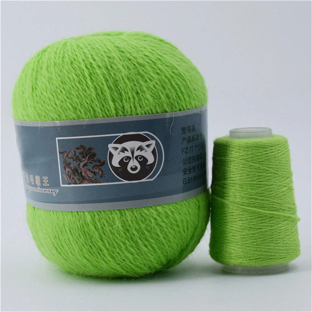Mink Fur Yarn for Yarns for Knitting and Crochet 2-Ply Lace T Shirt Yarn for Hand Knitting Needlework 1 Skein 340 M 50+20g by S And B Enterprise