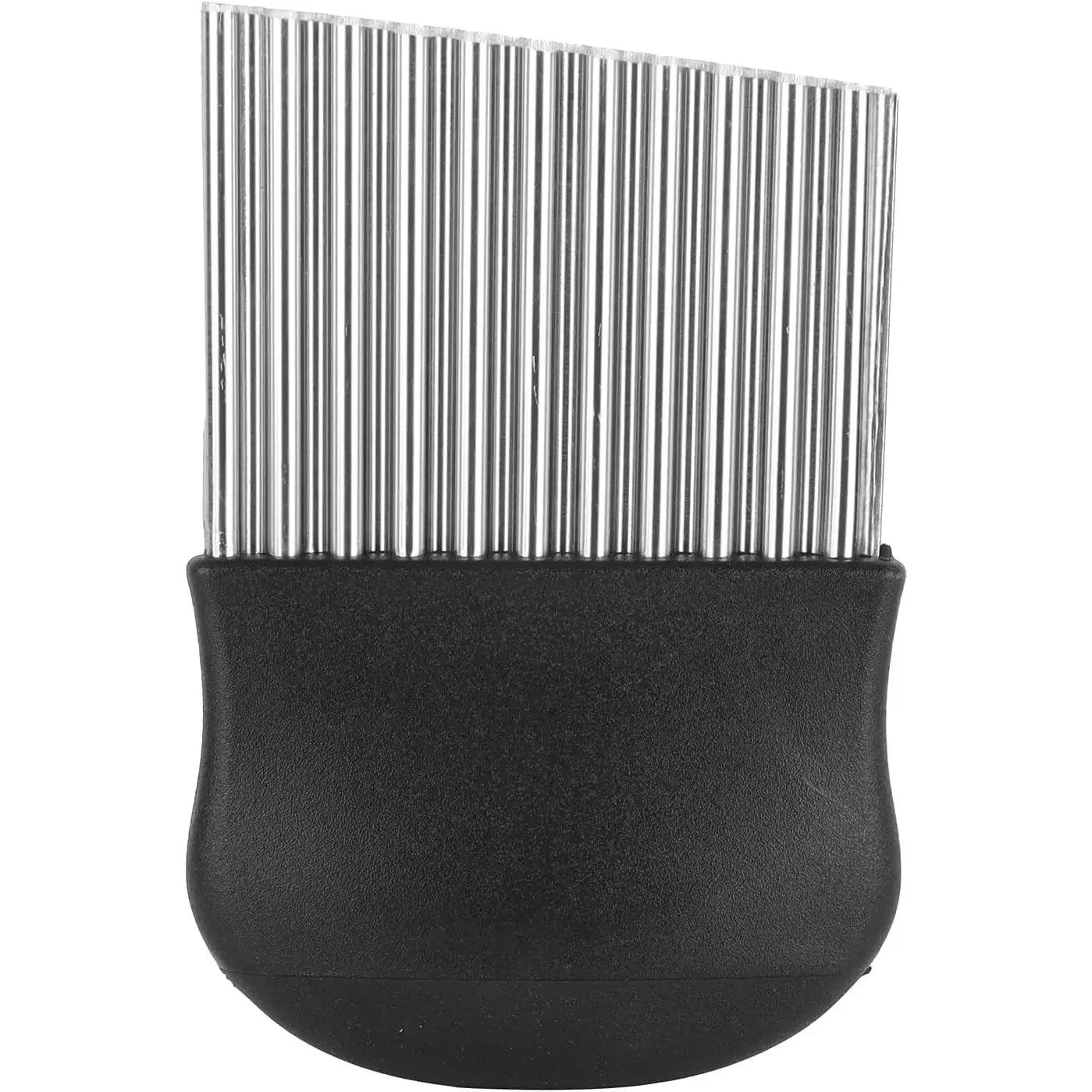Crinkle Cutter,Upgraded Stainless Steel Crinkle Knife, Safety Kitchen French Fry Chip Cutter by S And B Enterprise