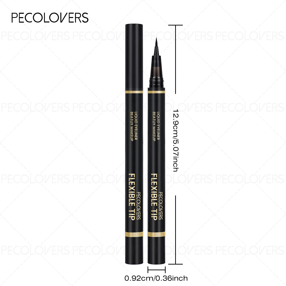 10PCS High-Pigment Black Liquid Eyeliner Kit by S And B Enterprise; 2 precision-slim tip pens