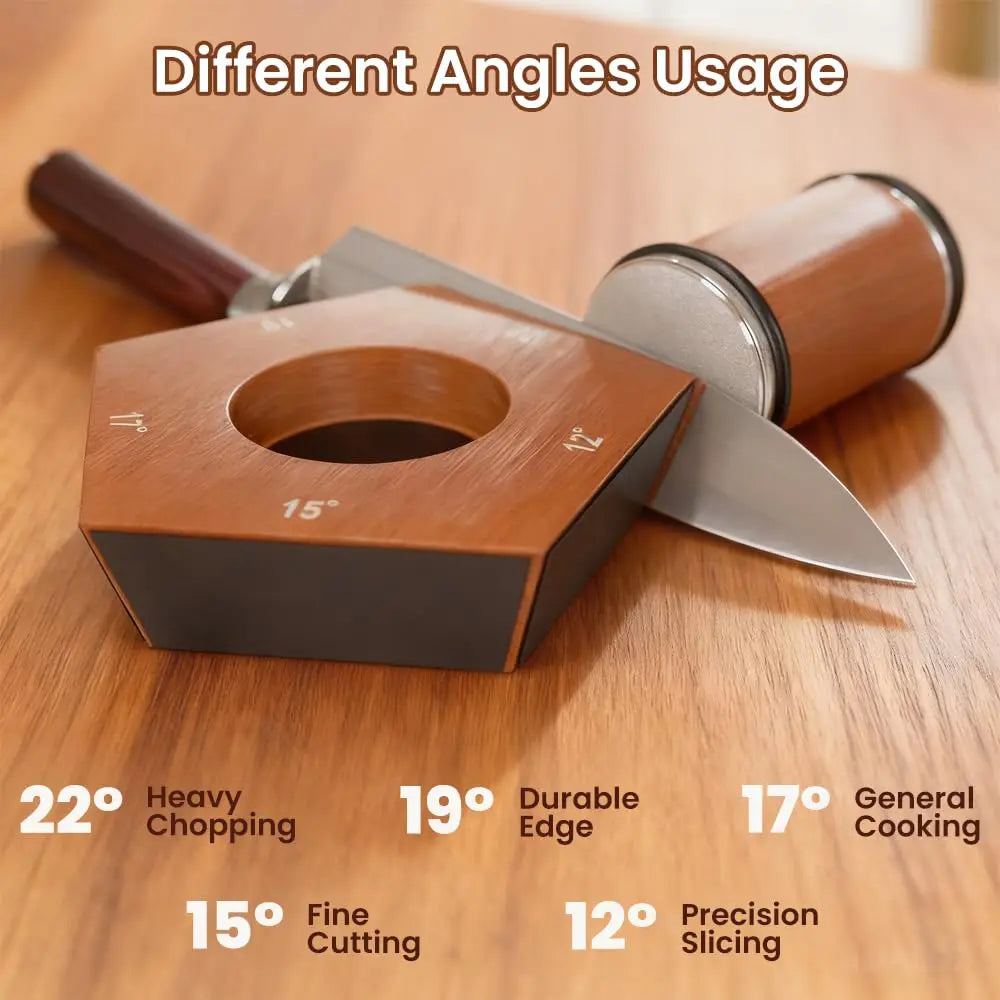 Roller Knife Sharpener Set With Magnetic Angle Guide Diamond Stones by S And B Enterprise
