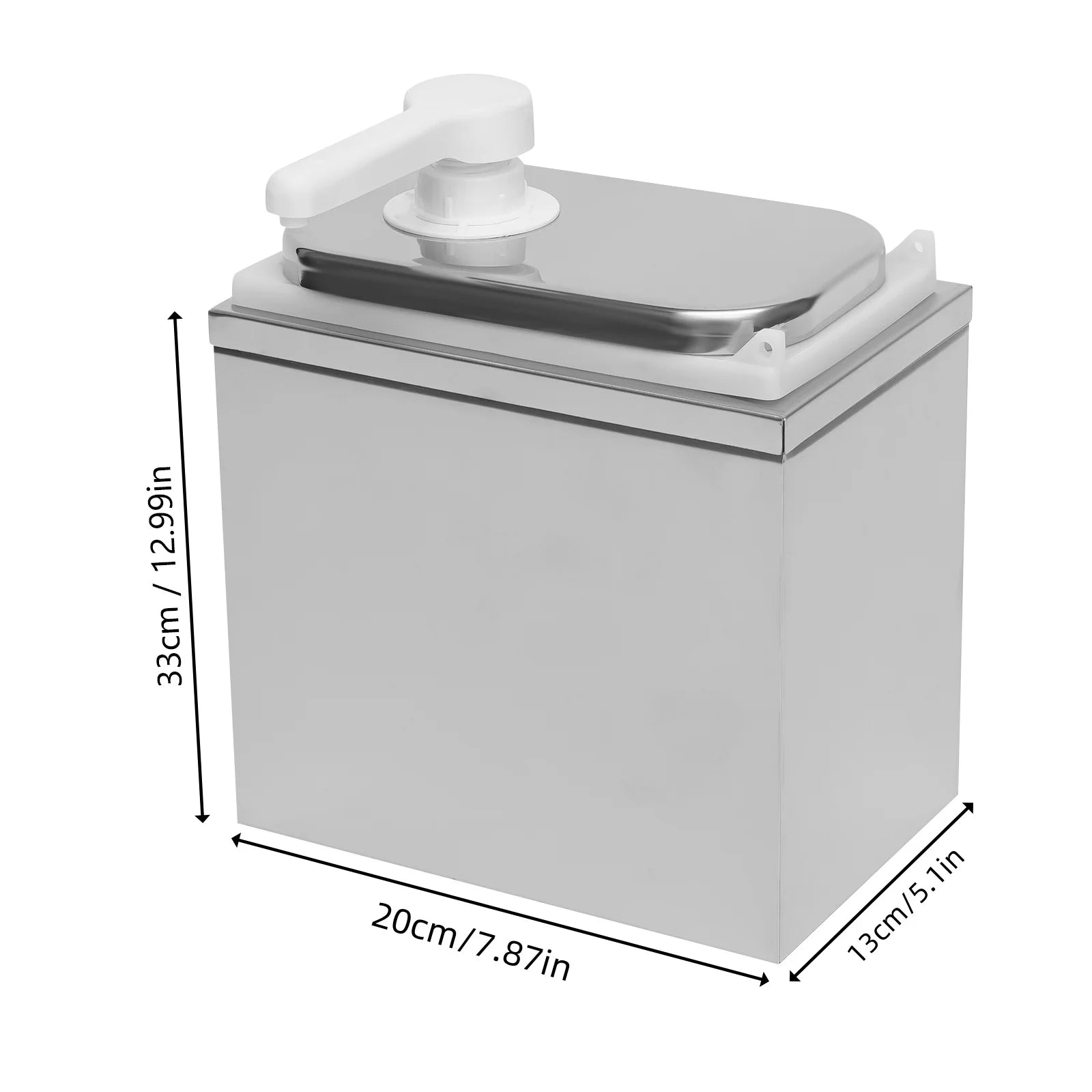 Countertop Condiment Pump Dispenser, 2.11QT Dual Layer Outer Shell Smooth Edge Replacement Pump Head, Quick Rebound Anti-leak Lightweight Portable Design, Hotel Restaurant Syrup Honey Jam Holder by S And B Enterprise