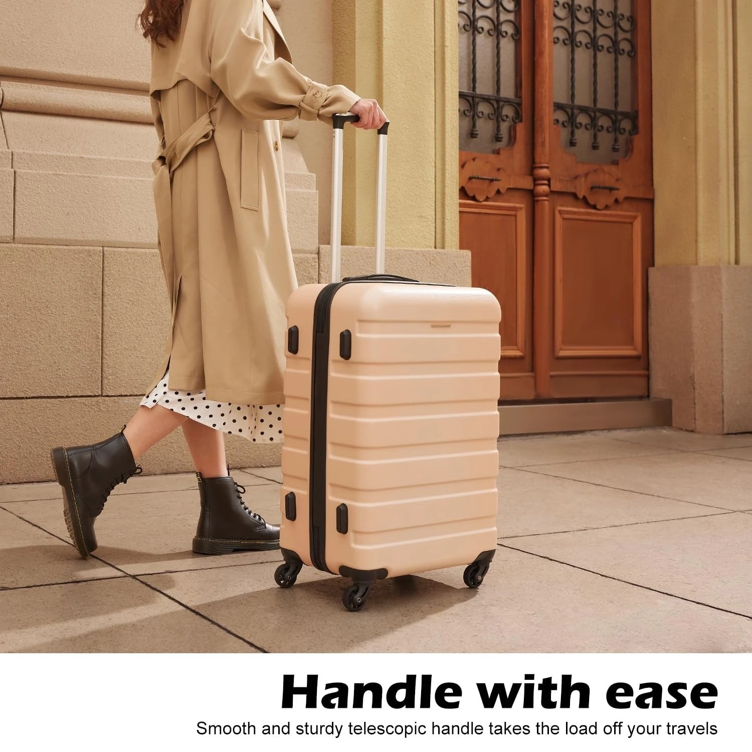 3 Piece Lightweight Durable Hardshell Luggage Set 360° Spinner Wheels TSA Approved Lock Suitcases, Customize by S And B Enterprise