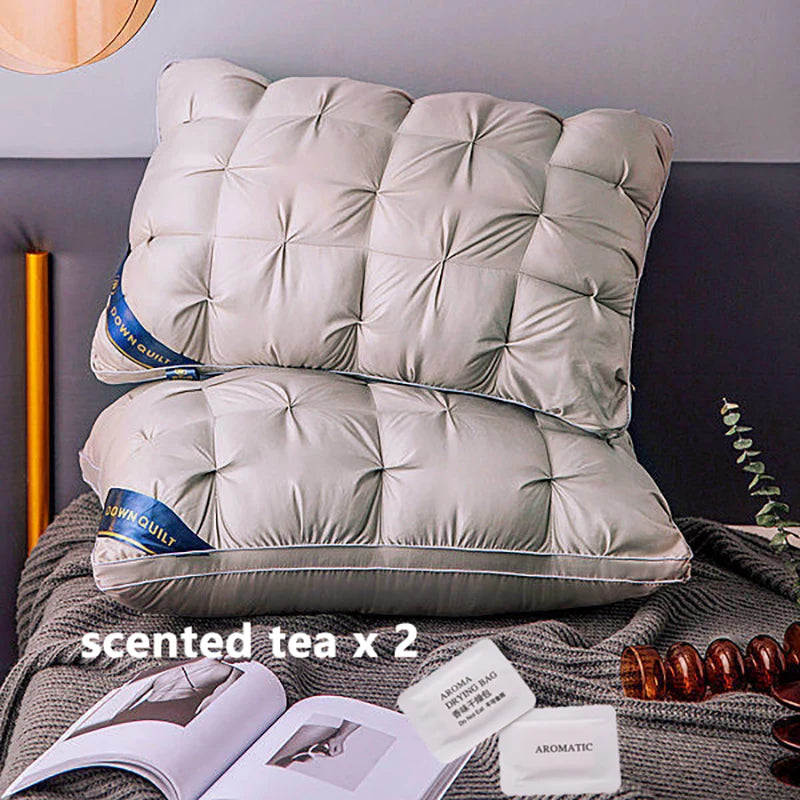2-Piece Sleep Pillow Set, Soft Supportive Bed Pillows, Suitable for Back, Stomach, or Side Sleeping Luxury Hotel Pillows by S And B Enterprise