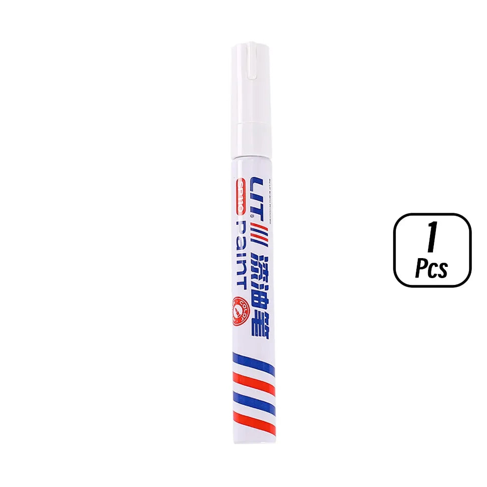 3mm 10p Colorful 8 Colors Permanent Paint Marker Waterproof White Markers tire tread rubber fabric Paint metal Paint Marker Pens by S And B Enterprise