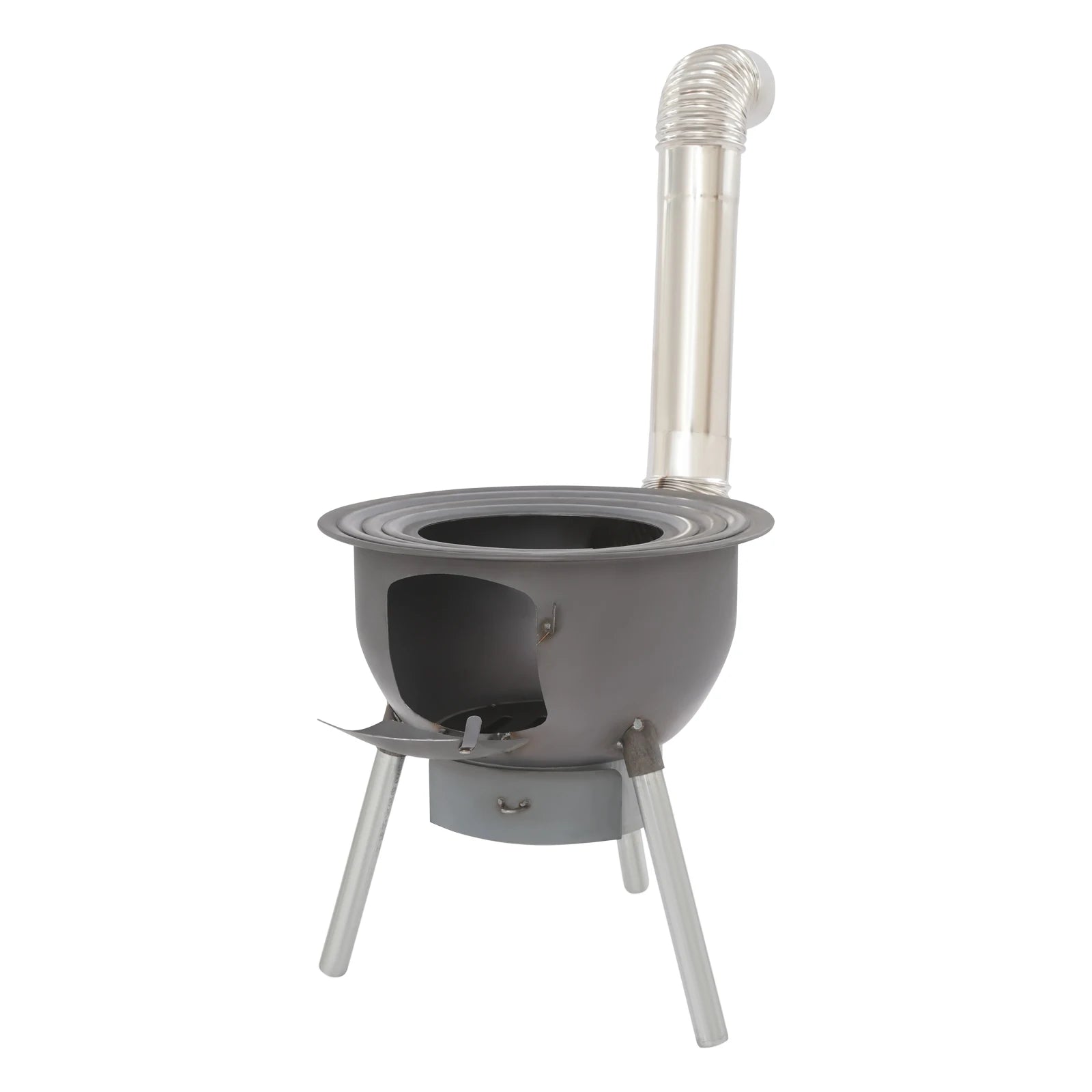 Portable Camping Wood Stove Multifunction Fire Pit with Grill Grate 3 Pot Rings Ash Tray for Outdoor Picnic Backyard BBQ Heating by S And B Enterprise