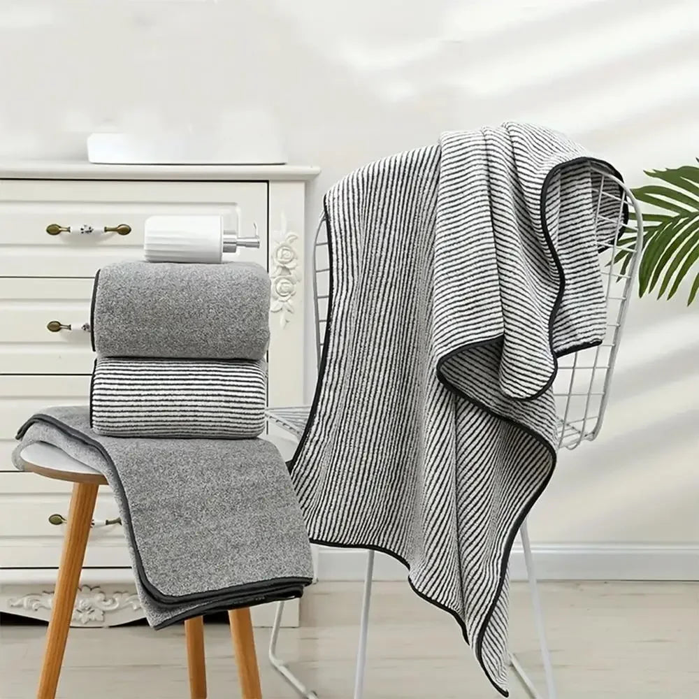 Fiber Bath Towel, 55"X27.5" Household Bath Towels Set, Soft Bath Towel, Quick Drying Absorbent Towel For Home Bathroom, Bathroom by S And B Enterprise
