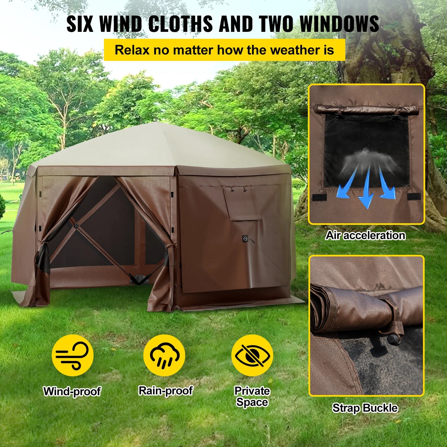SucceBuy Pop Up Gazebo Canopy Shelter For Camping Outdoor by S And B Enterprise