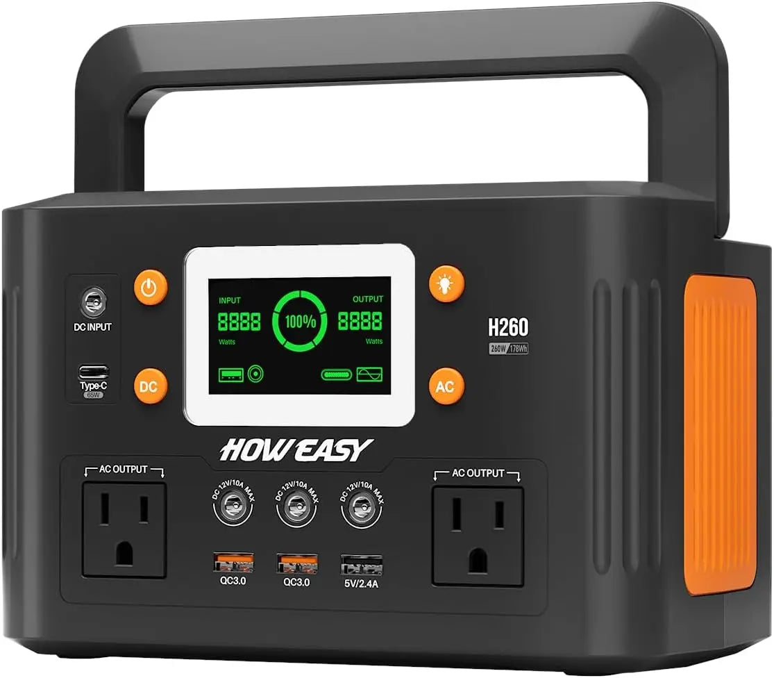 Portable Power Station 260W With 65W PD And 48000mAh Battery