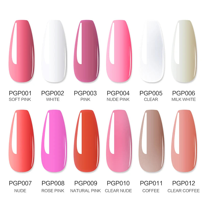 Poly Extension Gel Nail Set 8Pcs 15ml Fast Builder Gel