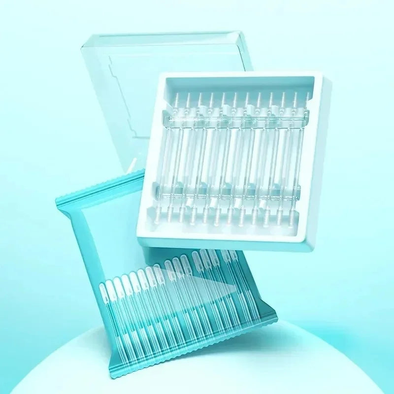 Earwax remover tool set by S And B Enterprise with reusable silicone ear picks in blue storage case