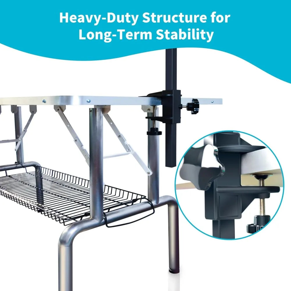 US Shipping 46 Inch Dog Grooming Table Professional Adjustable Height Large Pet Wash Station by S And B Enterprise