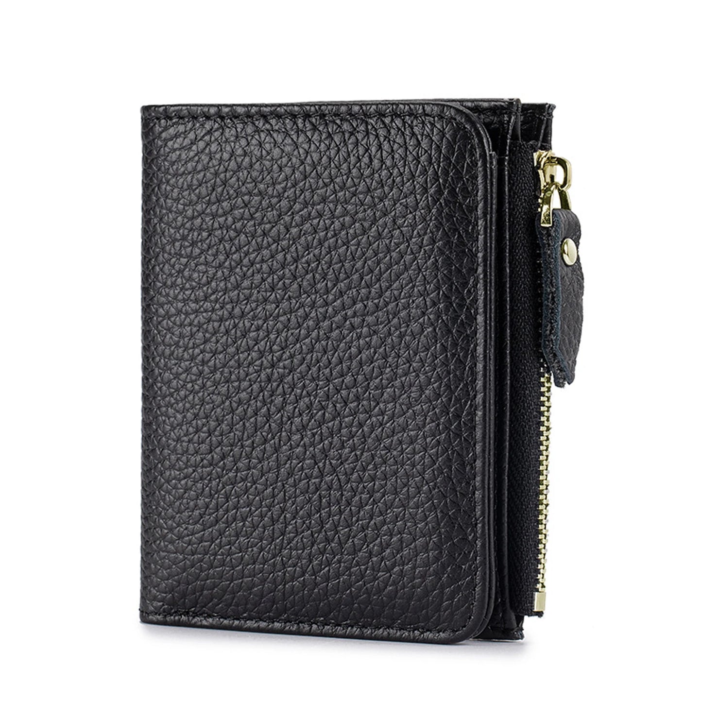 Unisex RFID Zipper Wallet PU Card Holder Slim Coin Purse