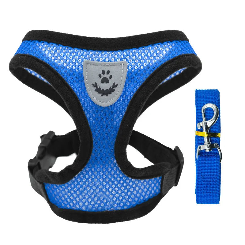 Hot summer small dog pet chest and back breathable dog chest and back suit cat outdoor traction rope child collar by S And B Enterprise