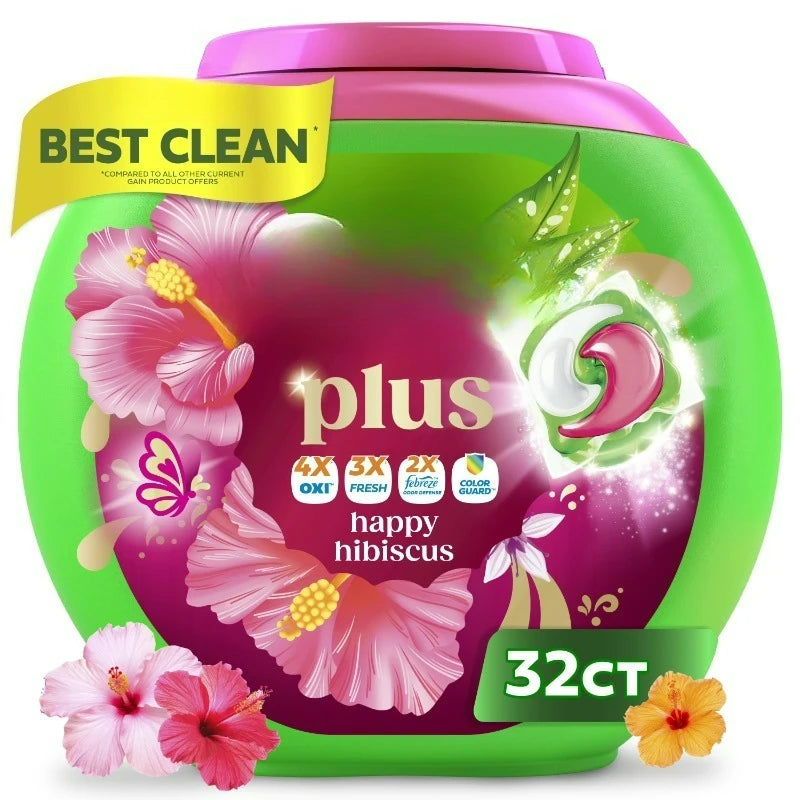 Happy Flings Laundry Detergent Pacs Hibiscus Scent 32 Count by S And B Enterprise