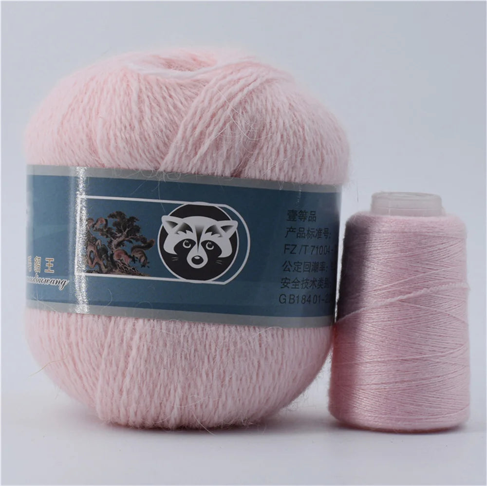 Mink Fur Yarn for Yarns for Knitting and Crochet 2-Ply Lace T Shirt Yarn for Hand Knitting Needlework 1 Skein 340 M 50+20g by S And B Enterprise