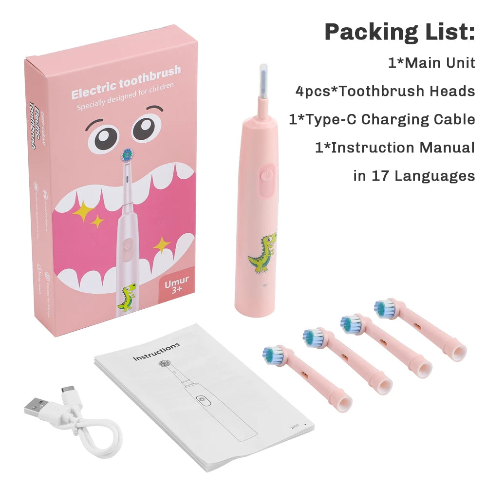 AFDEAL Smart Rotating Electric Toothbrush With 4 Heads Whitening Modes
