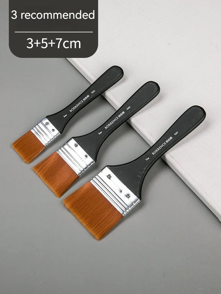 Borrence Memory Nylon Paint Brush Set For Acrylic Oil Watercolor