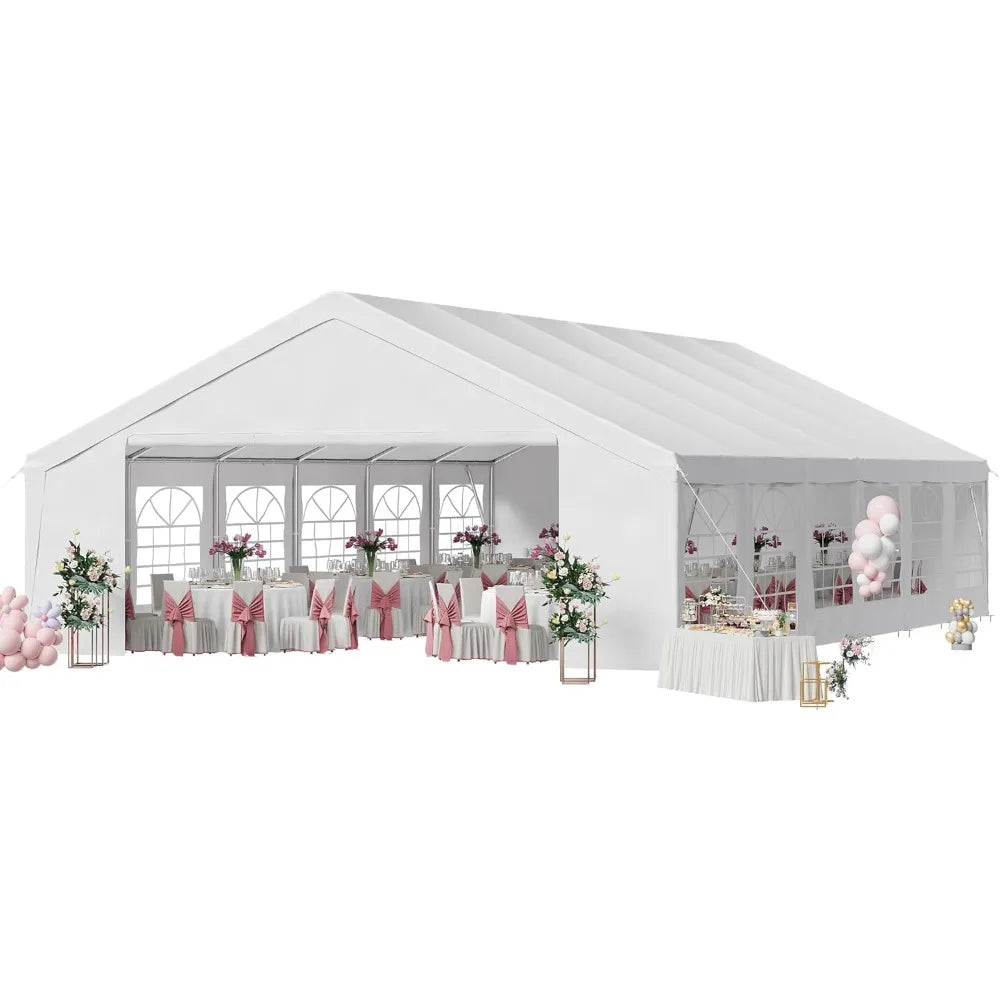 home.20x40ft Waterproof Party Tent Canopy with Removable Sidewalls Heavy Duty Steel Frame for Outdoor Wedding Event BBQ Party by S And B Enterprise
