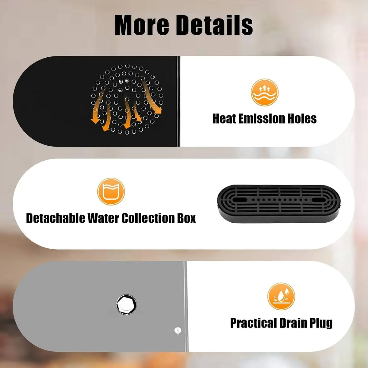 S And B Enterprise 5-Gallon bottom-loading water dispenser, black/white with detachable water collection box.