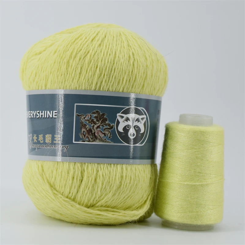 Mink Fur Yarn for Yarns for Knitting and Crochet 2-Ply Lace T Shirt Yarn for Hand Knitting Needlework 1 Skein 340 M 50+20g by S And B Enterprise