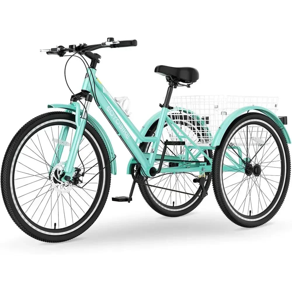 7-Speed Adult Mountain Trike With Front Disc Brake And Suspension by S And B Enterprise