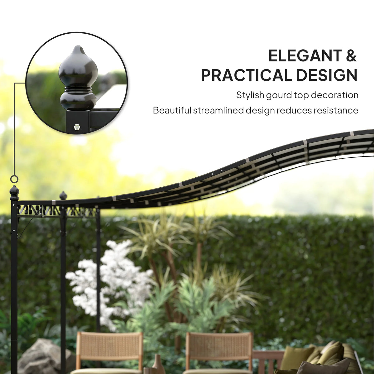 10' x 16' cream white metal outdoor pergola canopy for patio by S And B Enterprise