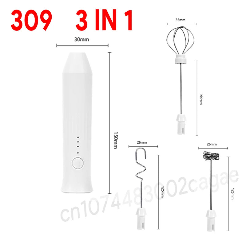 Electric Coffee Milk Foaming Mixer Handheld Creamer Whisk Frother