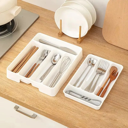 Multi Compartment Cutlery Tray Kitchen Drawer Organizer For Spoons by S And B Enterprise