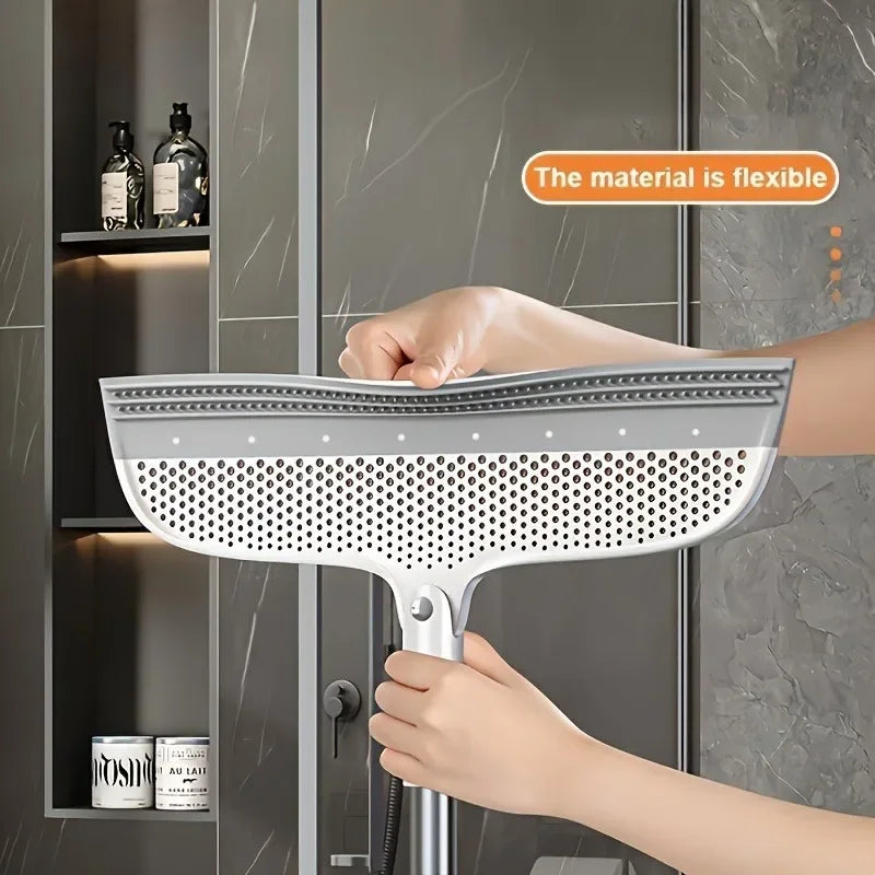 Magic Silicone Broom Set With Detachable Head And Dustpan Scraper by S And B Enterprise