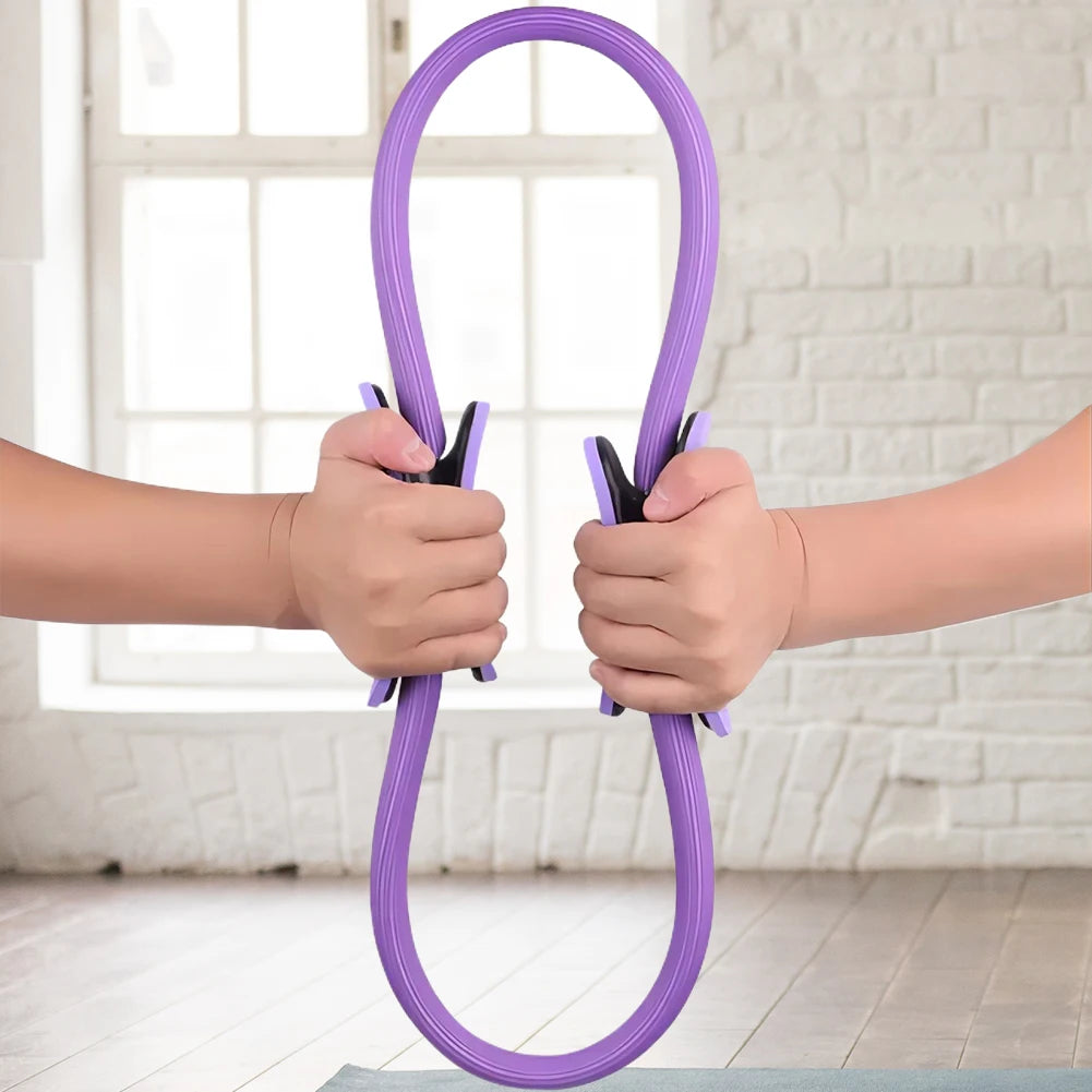 Pilates ring with non-slip handles, purple, by S And B Enterprise