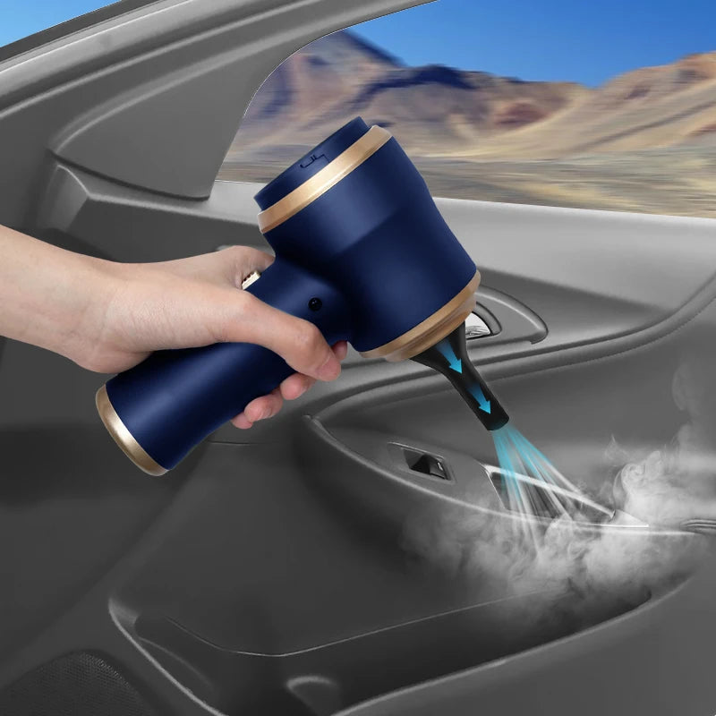 Wireless car vacuum cleaner, blue cordless handheld by S And B Enterprise