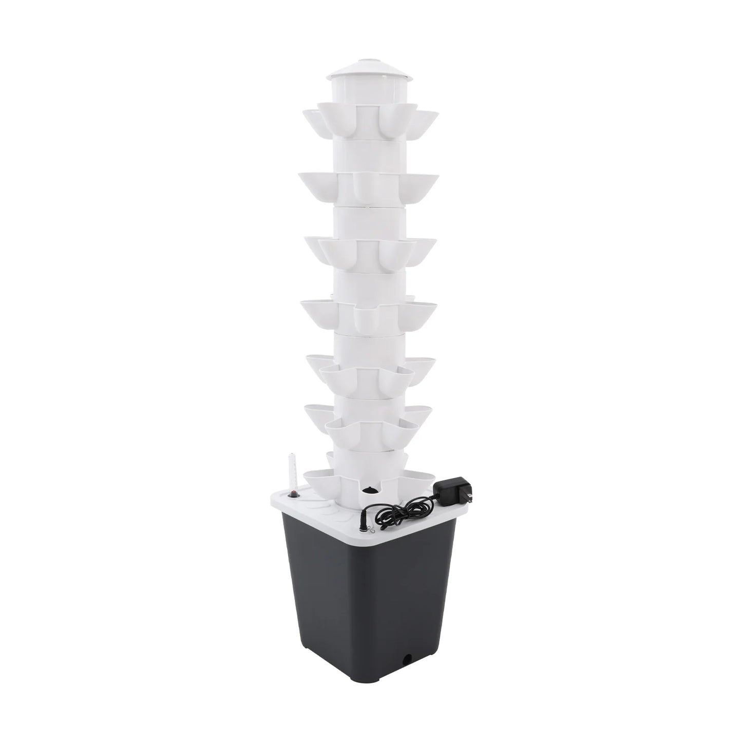7-Tier Hydroponic Tower With 35 Holes For Indoor Gardening