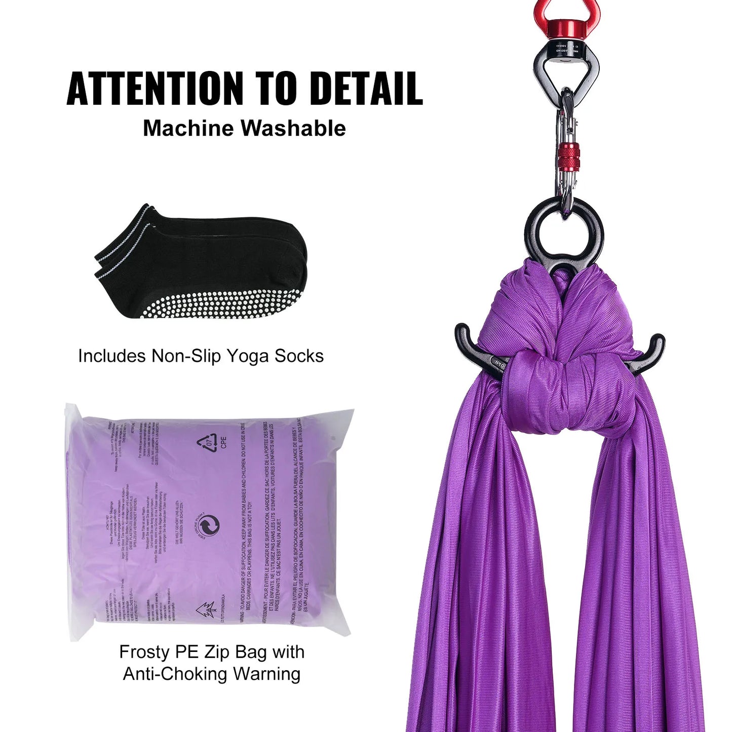 SucceBuy Aerial Yoga Hammock And Swing Starter Kit All Levels