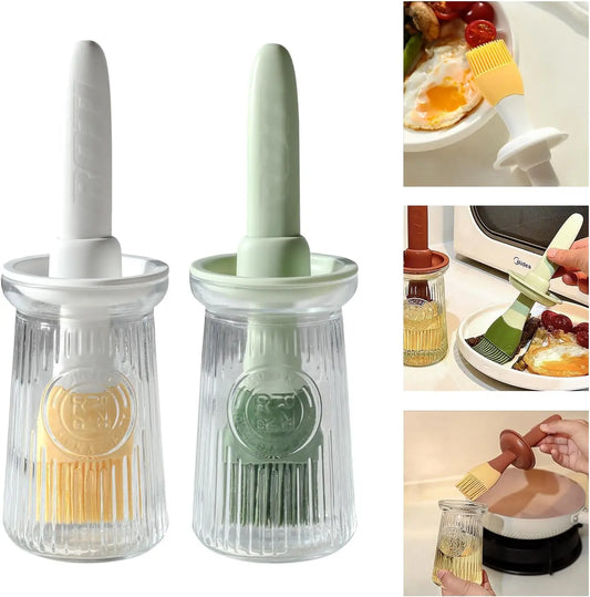 3-in-1 Oil Dispenser With Brush For Cooking And Grilling by S And B Enterprise