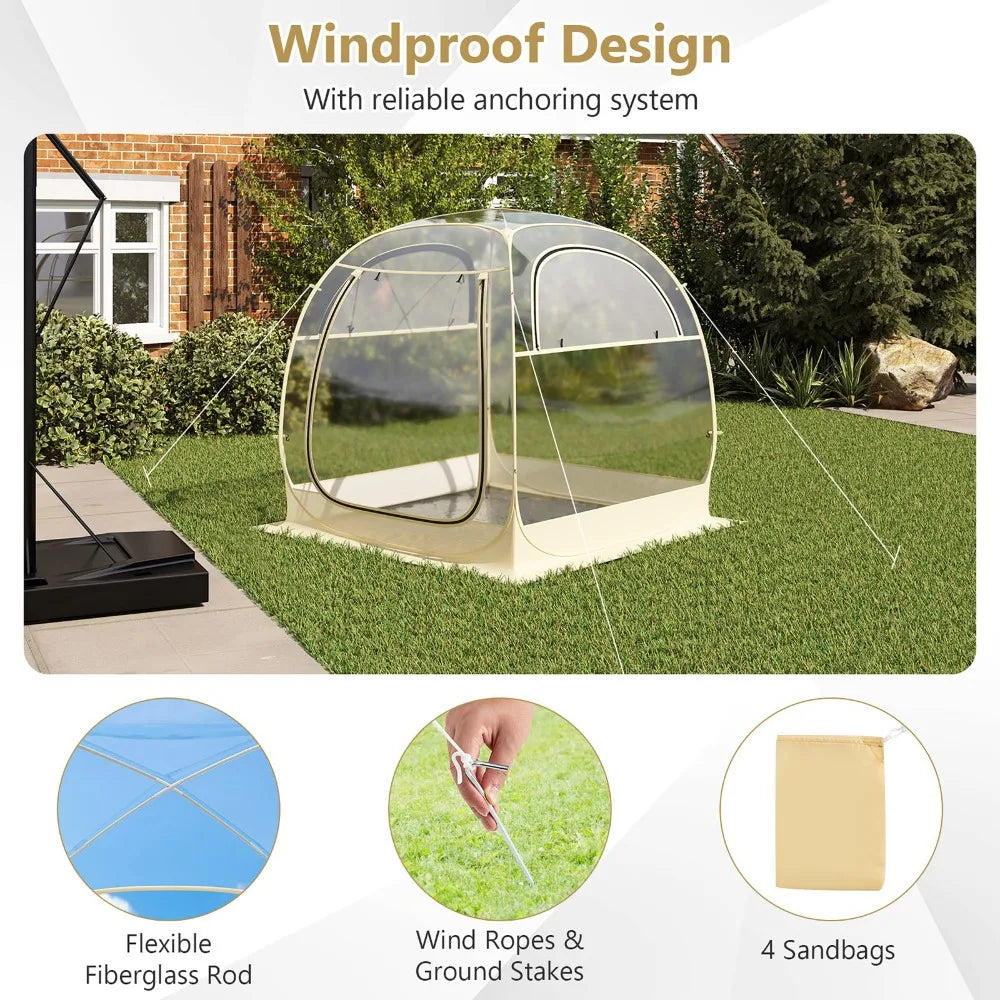 Unbrand Instant Pop Up Tent Weatherproof Shelter For 5-6 People