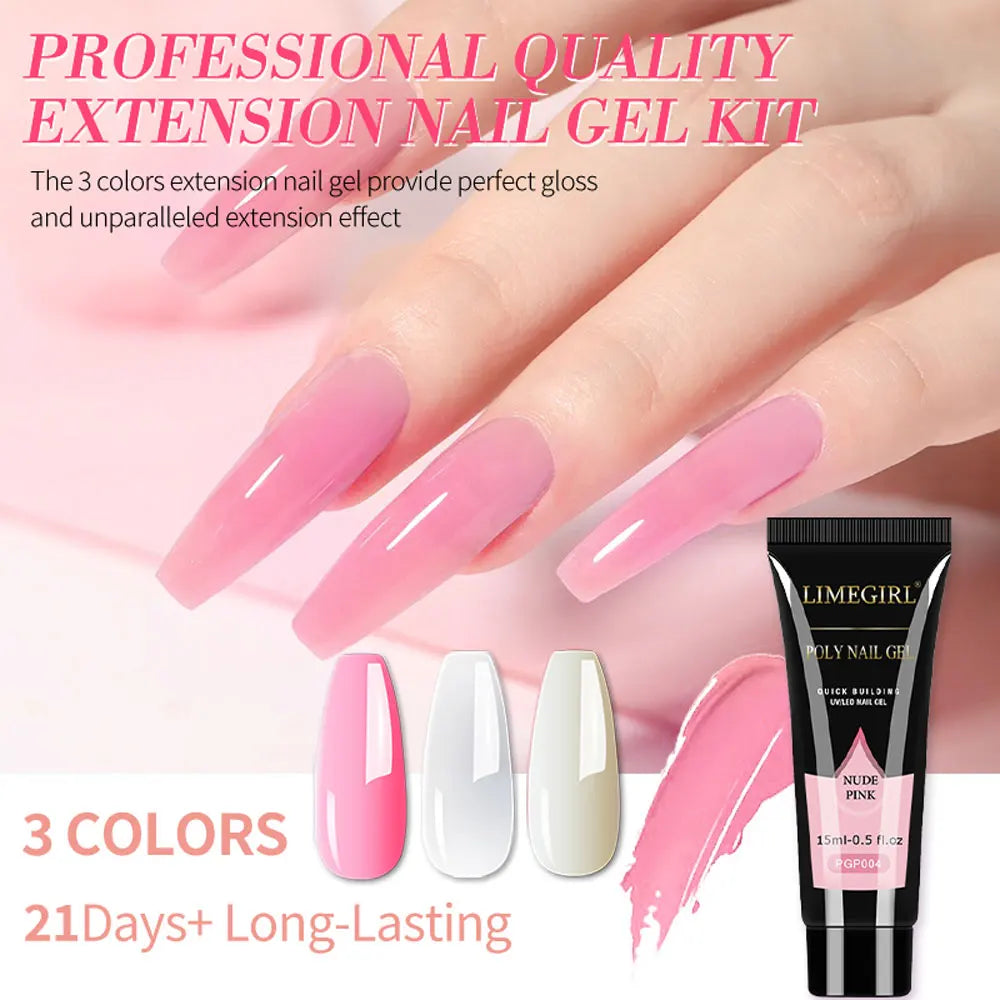 Limegirl UV Gel Kit With UV Lamp Magic Mirror Powder by S And B Enterprise
