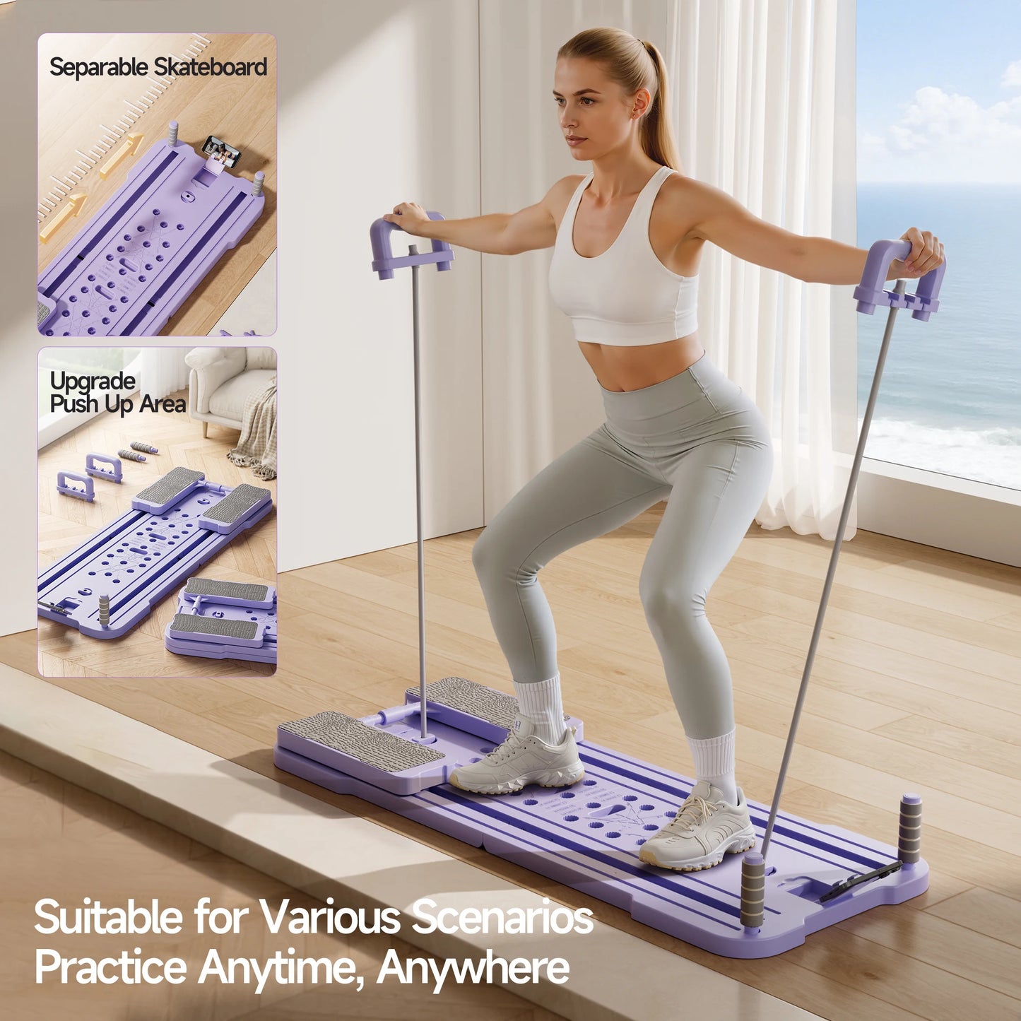 Foldable 4In1 Ab Exercise Board For Home Gym Core Strength