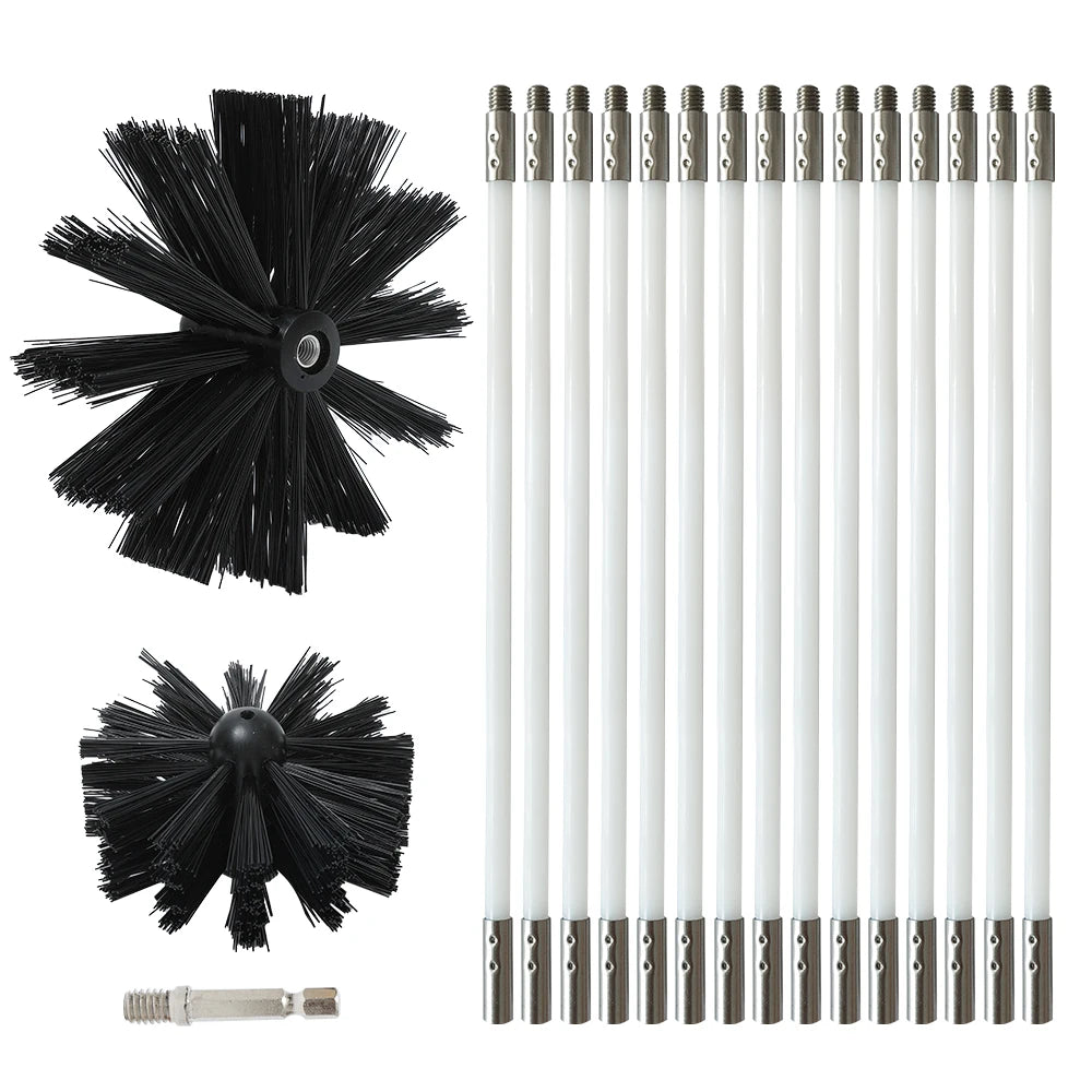Dryer Vent Cleaning Kit With Flexible Rods And Chimney Brush by S And B Enterprise