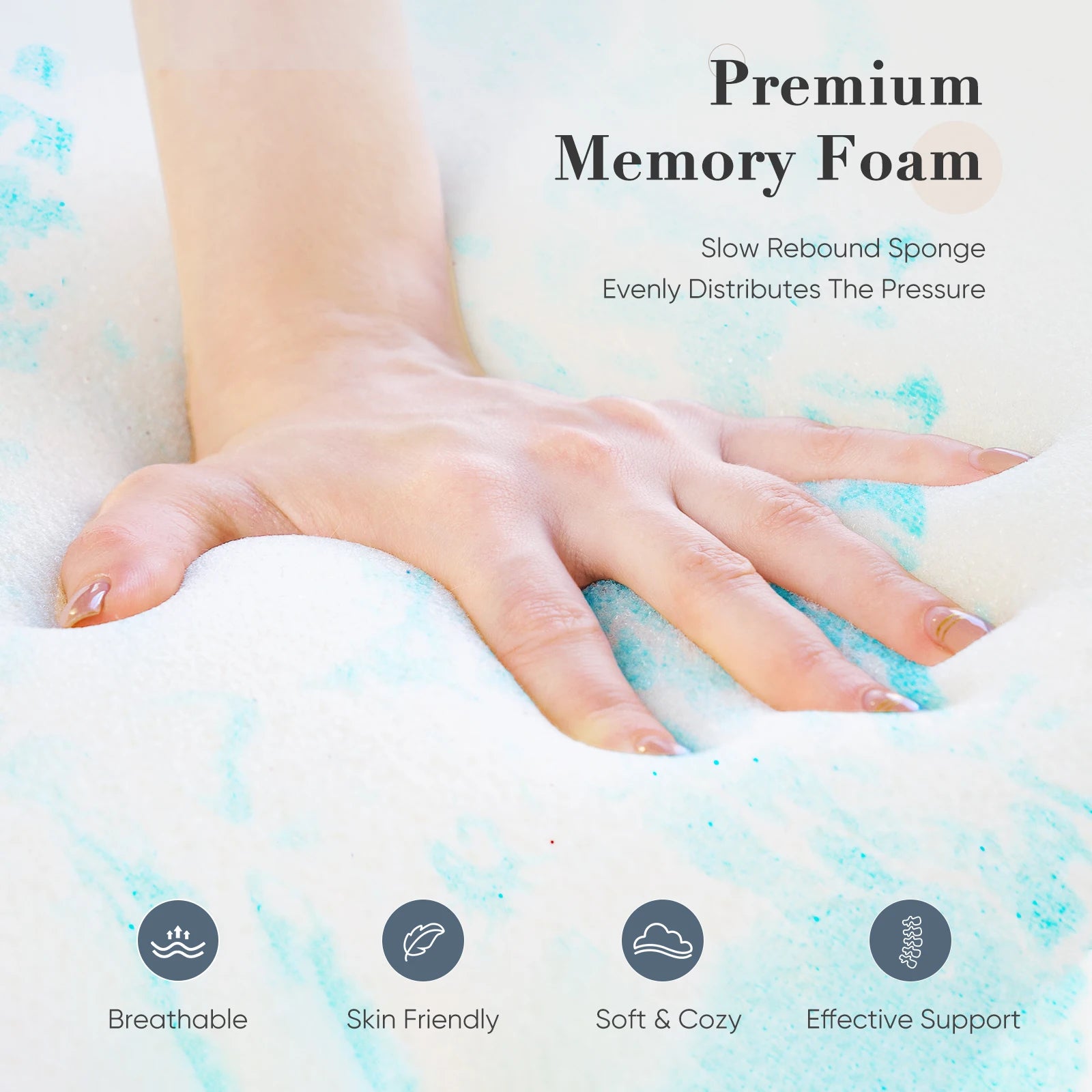 JHK 2-3 Inch Gel Memory Foam Mattress Topper Full Size Cooling Mattress Soft and Breathable Bed Topper School Bedroom Furniture by S And B Enterprise