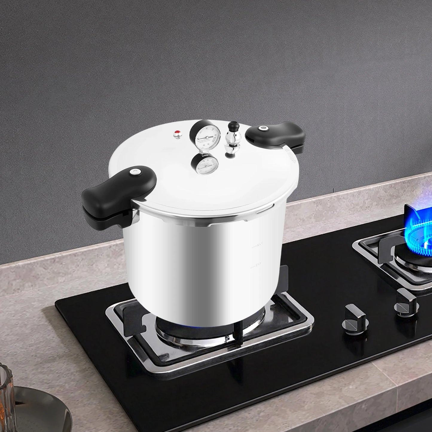 Pressure Canner And Cooker With Gauge 13 PSI Explosion Proof Safety Valve